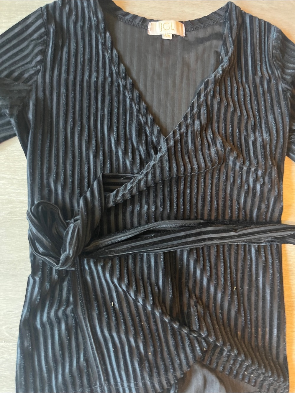 JCL Velvet Wrap Top